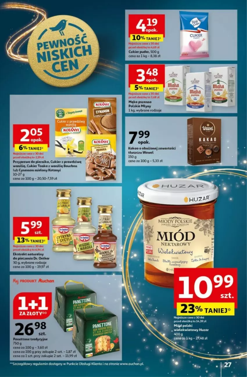 Gazetka promocyjna Auchan - ważna 12.12 do 18.12.2024 - strona 22 - produkty: Bourbon, Cukier, Cukier puder, Dr. Oetker, Kakao, Mąka, Mąka pszenna, Nektar, Piec, Piernik, Polskie Młyny, Puder, Wawel