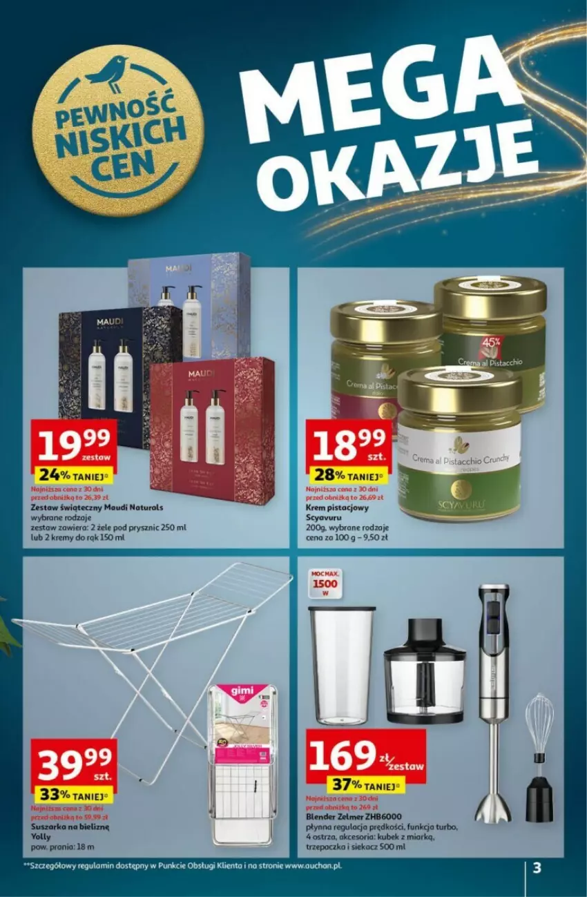 Gazetka promocyjna Auchan - ważna 12.12 do 18.12.2024 - strona 23 - produkty: Blender, Koc, Krem pistacjowy, Kubek, Maudi Naturals, Suszarka, Zelmer