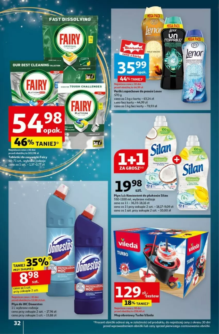 Gazetka promocyjna Auchan - ważna 12.12 do 18.12.2024 - strona 28 - produkty: Fa, Fairy, Lenor, Mop, Silan, Tablet, Tabletki do zmywarki, Vileda, Zmywarki