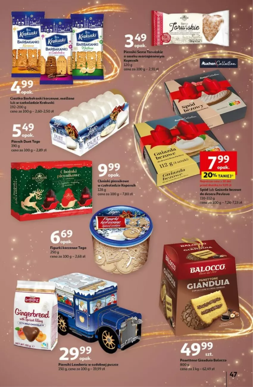 Gazetka promocyjna Auchan - ważna 12.12 do 18.12.2024 - strona 51 - produkty: Ciastka, Deser, Krakus, Krakuski, Piernik, Ser, Tago