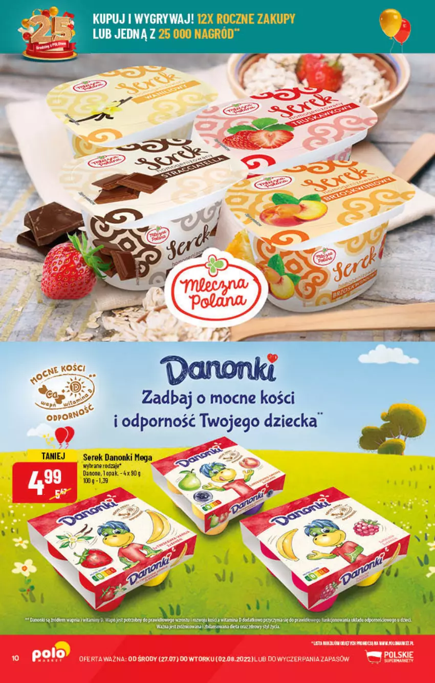 Gazetka promocyjna PoloMarket - Gazetka pomocyjna - ważna 27.07 do 02.08.2022 - strona 10 - produkty: Danone, Danonki, Gry, Por, Ser, Serek