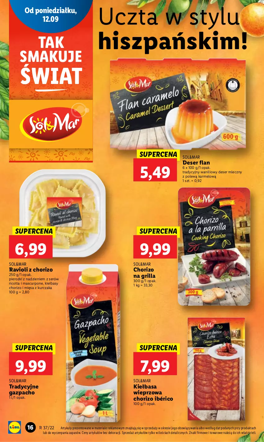 Gazetka promocyjna Lidl - GAZETKA - ważna 12.09 do 14.09.2022 - strona 18 - produkty: Deser, Deser mleczny, Grill, Kiełbasa, Kurczak, Mascarpone, Ricotta, Ser