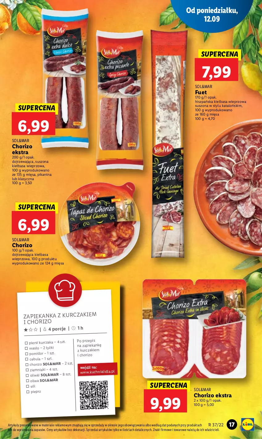 Gazetka promocyjna Lidl - GAZETKA - ważna 12.09 do 14.09.2022 - strona 19 - produkty: Cebula, Kiełbasa, Kuchnia, Kurczak, Masło, Oliwa, Oliwki, Pieprz, Por, Sól, Zapiekanka, Ziemniaki