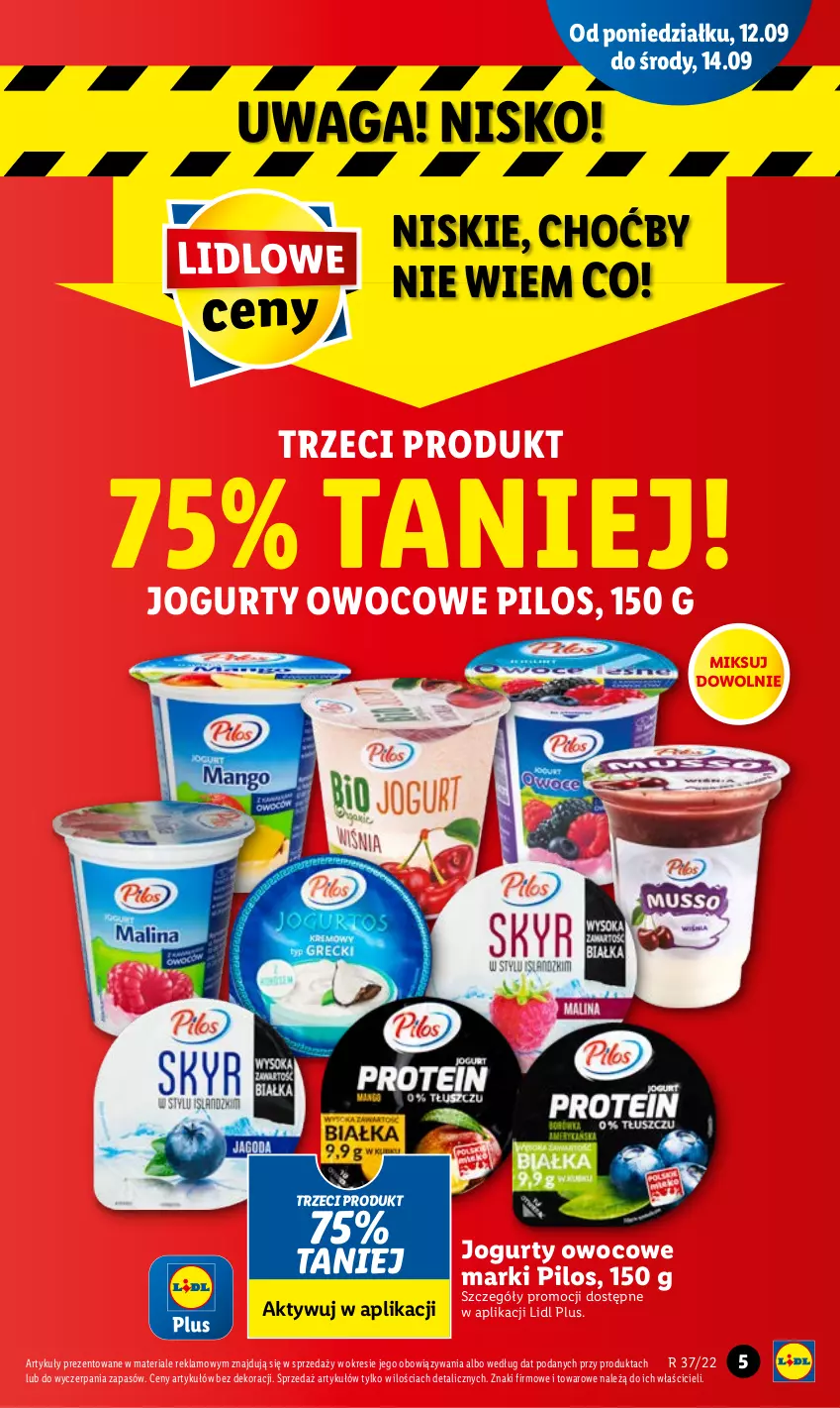 Gazetka promocyjna Lidl - GAZETKA - ważna 12.09 do 14.09.2022 - strona 5 - produkty: Jogurt, Pilos, Waga