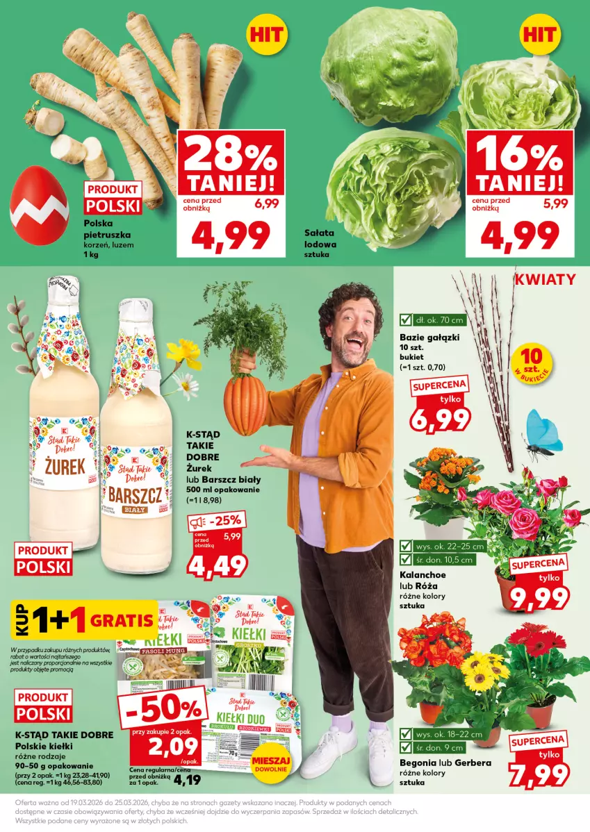 Gazetka promocyjna Kaufland - Mocny Start - ważna 23.03 do 25.03.2026 - strona 11 - produkty: Bukiet, Gerber, Kalanchoe, Kiełki, Pietruszka, Por, Róża, Sałat