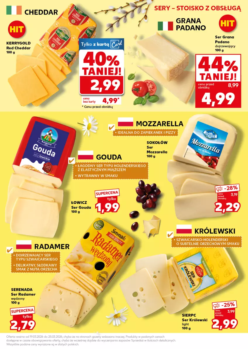 Gazetka promocyjna Kaufland - Mocny Start - ważna 23.03 do 25.03.2026 - strona 17 - produkty: Cars, Cheddar, Gouda, Gra, Królewski, Mozzarella, Radamer, Ser, Sok, Sokołów