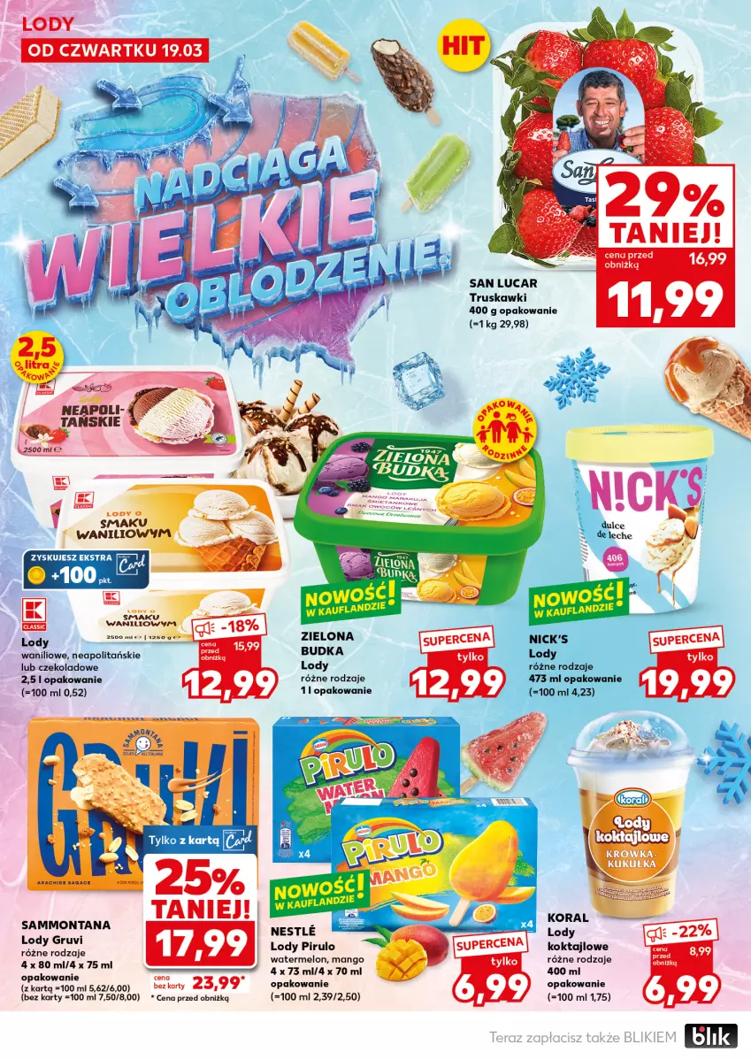Gazetka promocyjna Kaufland - Mocny Start - ważna 23.03 do 25.03.2026 - strona 22 - produkty: Lody, Mango, Melon, Saga, Truskawki, Zielona Budka