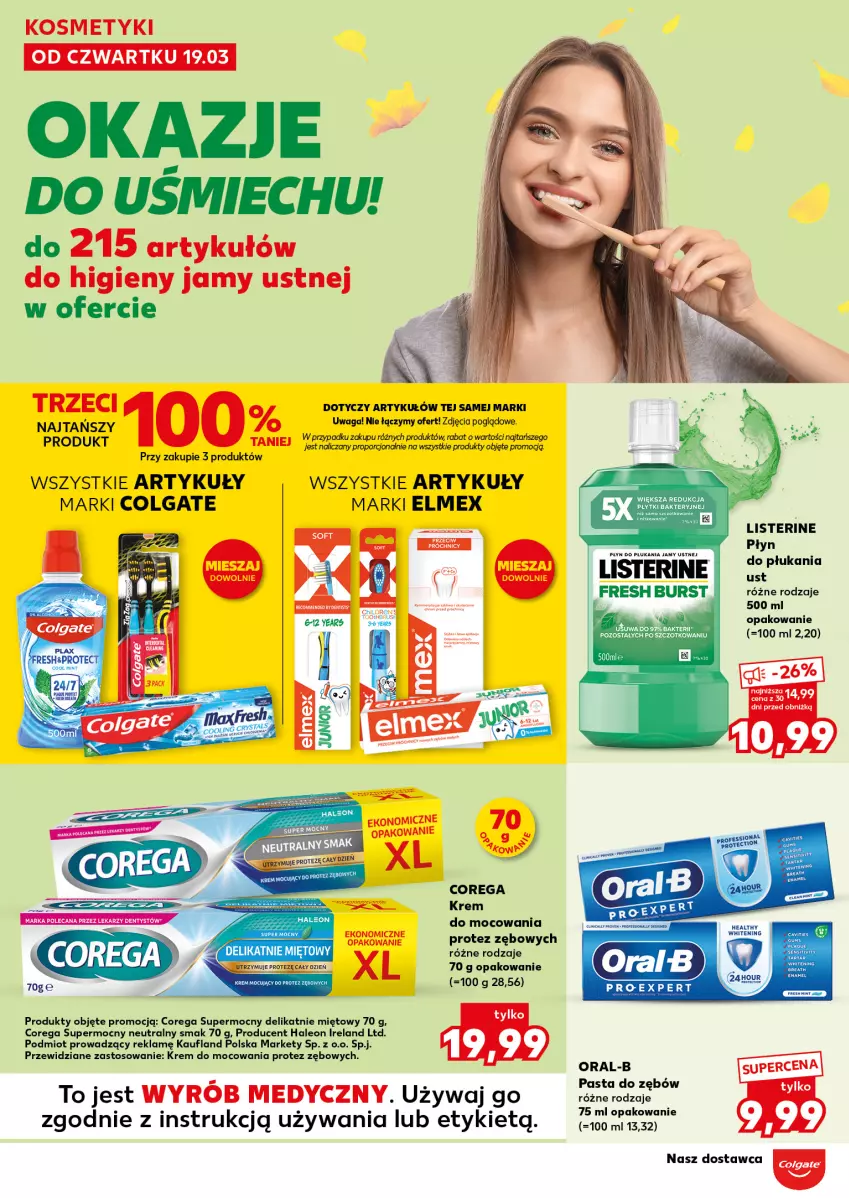 Gazetka promocyjna Kaufland - Mocny Start - ważna 23.03 do 25.03.2026 - strona 24 - produkty: Colgate, Corega, Elmex, Leon, LG, Listerine, Pasta do zębów, Por, Waga