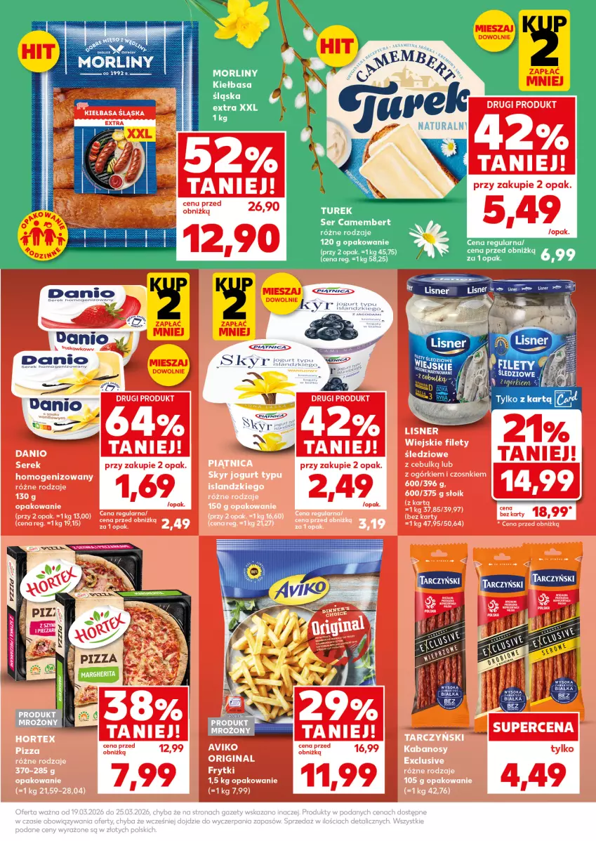 Gazetka promocyjna Kaufland - Mocny Start - ważna 23.03 do 25.03.2026 - strona 7 - produkty: Camembert, Danio, Kiełbasa, Lisner, Morliny, Piątnica, Ser, Tarczyński