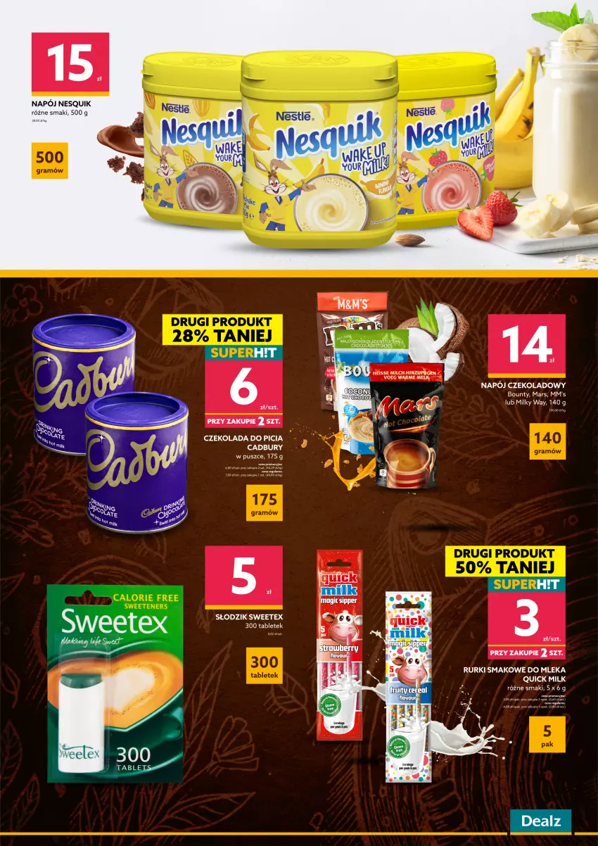 Gazetka promocyjna Dealz - NOWY KATALOG KAW I HERBATJESIENNA ROZGRZEWKA - ważna 26.09 do 08.10.2022 - strona 9 - produkty: Bounty, Czekolada, Mars, Milky Way, Napój, Nesquik, Rurki, Tablet