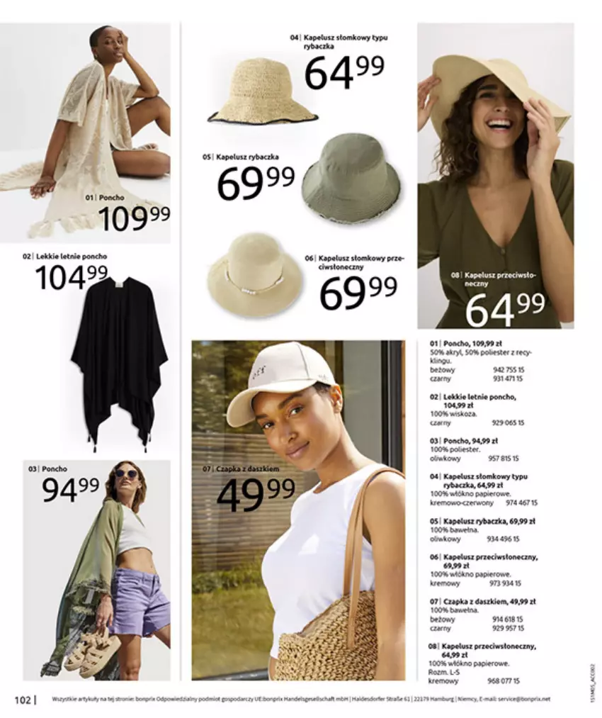 Gazetka promocyjna Bonprix - CYTRUSOWE KOLORY - ważna 27.05 do 07.07.2025 - strona 104 - produkty: AEG, Czapka, Fa, Por, Ryba, Ryż