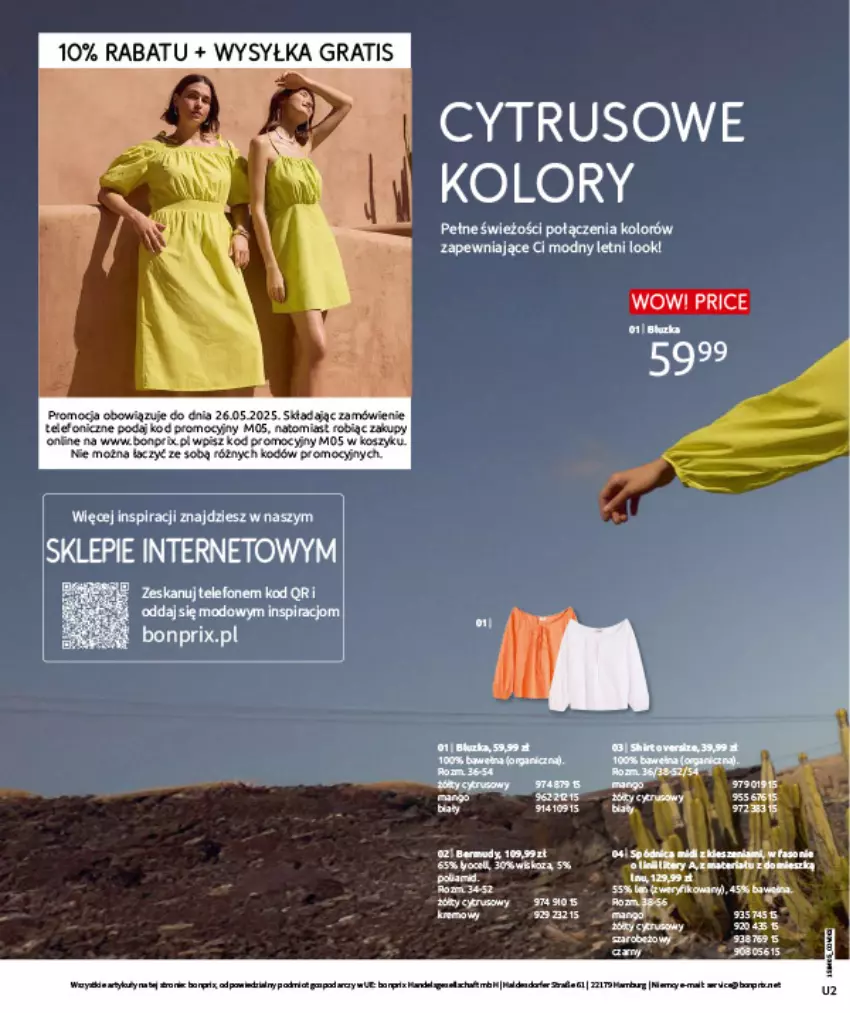 Gazetka promocyjna Bonprix - CYTRUSOWE KOLORY - ważna 27.05 do 07.07.2025 - strona 2 - produkty: Biurka, Fa, Gra, Koc, Kosz, Telefon