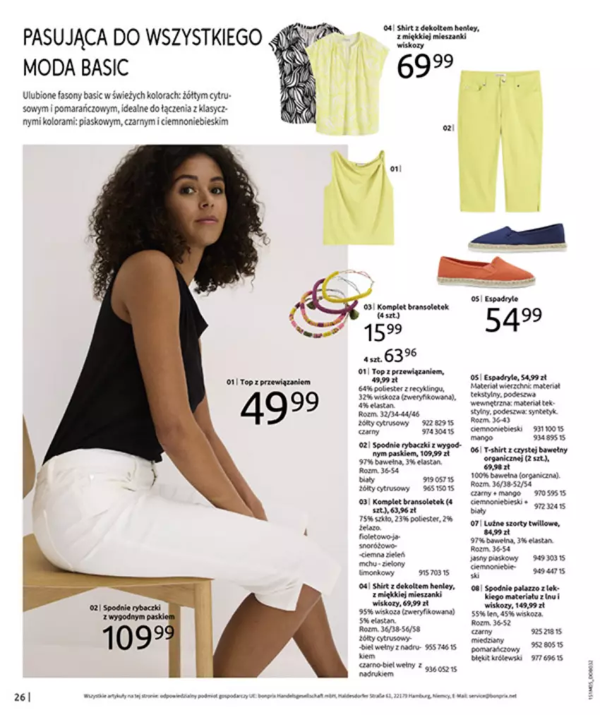 Gazetka promocyjna Bonprix - CYTRUSOWE KOLORY - ważna 27.05 do 07.07.2025 - strona 28 - produkty: Fa, Gin, Koc, LG, Moda, Por, Ryba, Sony, Spodnie, Top