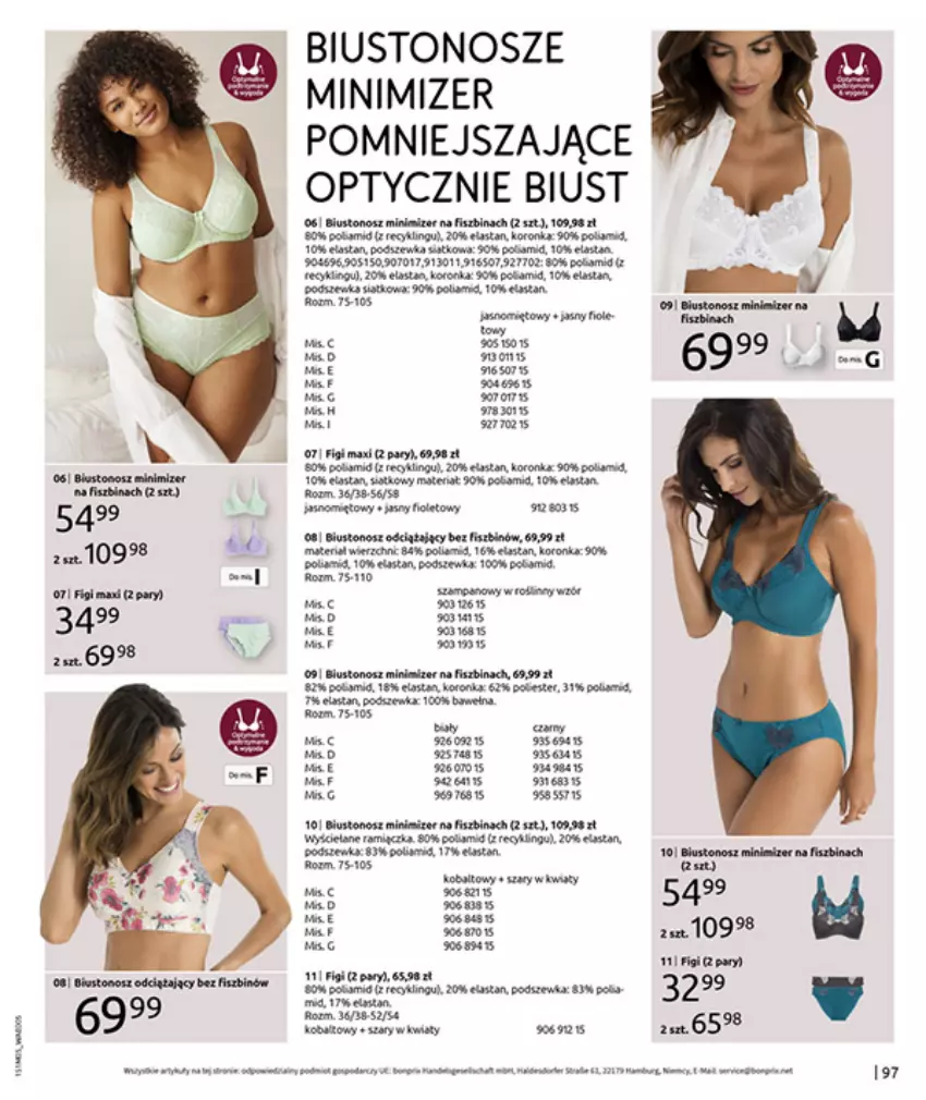 Gazetka promocyjna Bonprix - CYTRUSOWE KOLORY - ważna 27.05 do 07.07.2025 - strona 99 - produkty: Biustonosz, Fa, Figi, HP, Olej, Por