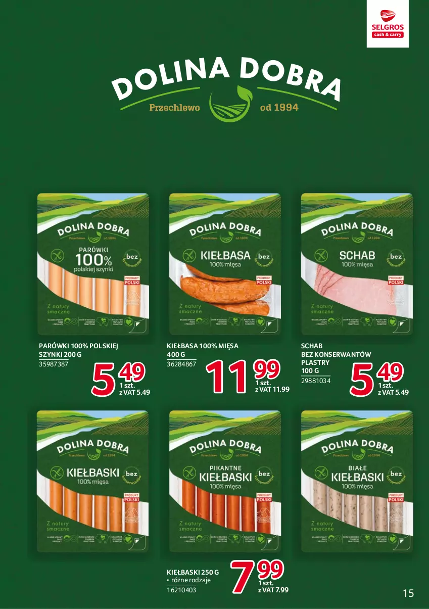 Gazetka promocyjna Selgros - Markowe produkty - ważna 02.03 do 15.03.2023 - strona 15 - produkty: Kiełbasa, Parówki, Ser