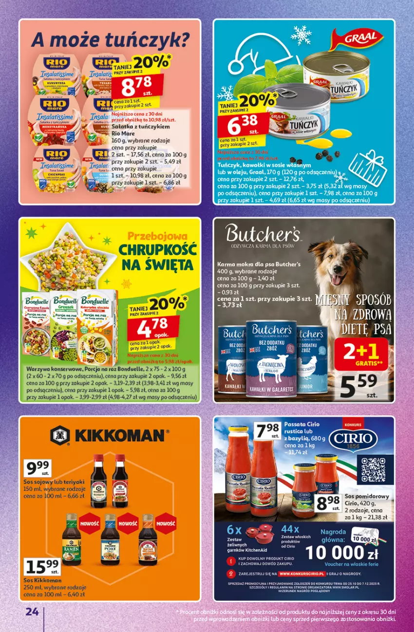 Gazetka promocyjna Auchan - Znane Marki duży wybór Hipermarket - ważna 04.12 do 14.12.2025 - strona 24 - produkty: Gala, Gra, Kawa, Mecze, Mola, Por, Rio Mare, Sałat, Sałatka, Ser, Sos, Sos pomidorowy, Sos sojowy, Tuńczyk, Warzywa, Warzywa konserwowe