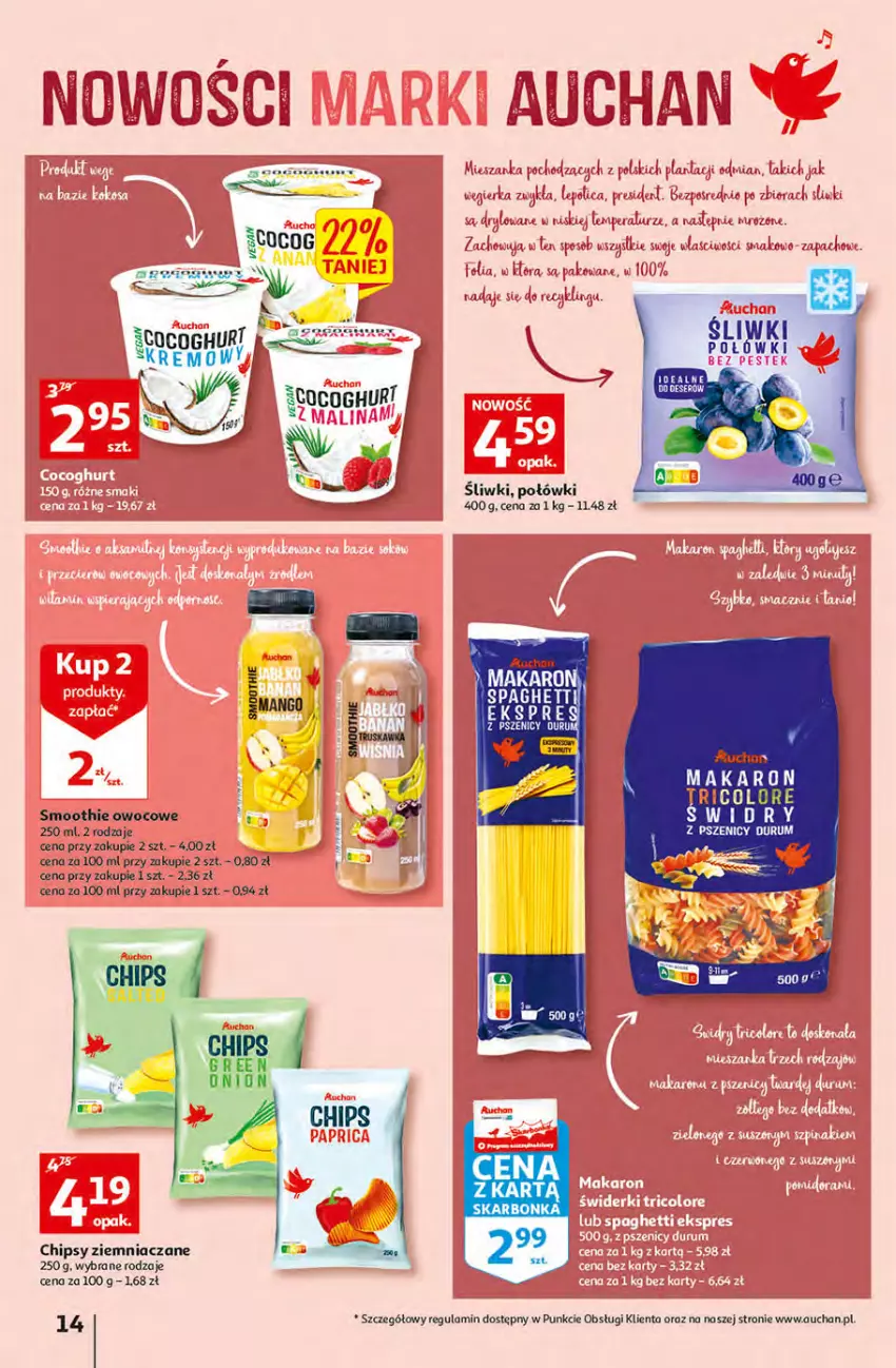 Gazetka promocyjna Auchan - przeNISKIE CENY Targi Wielkanocne Hipermarkety - ważna 31.03 do 06.04.2022 - strona 14 - produkty: Chipsy, Rum, Smoothie