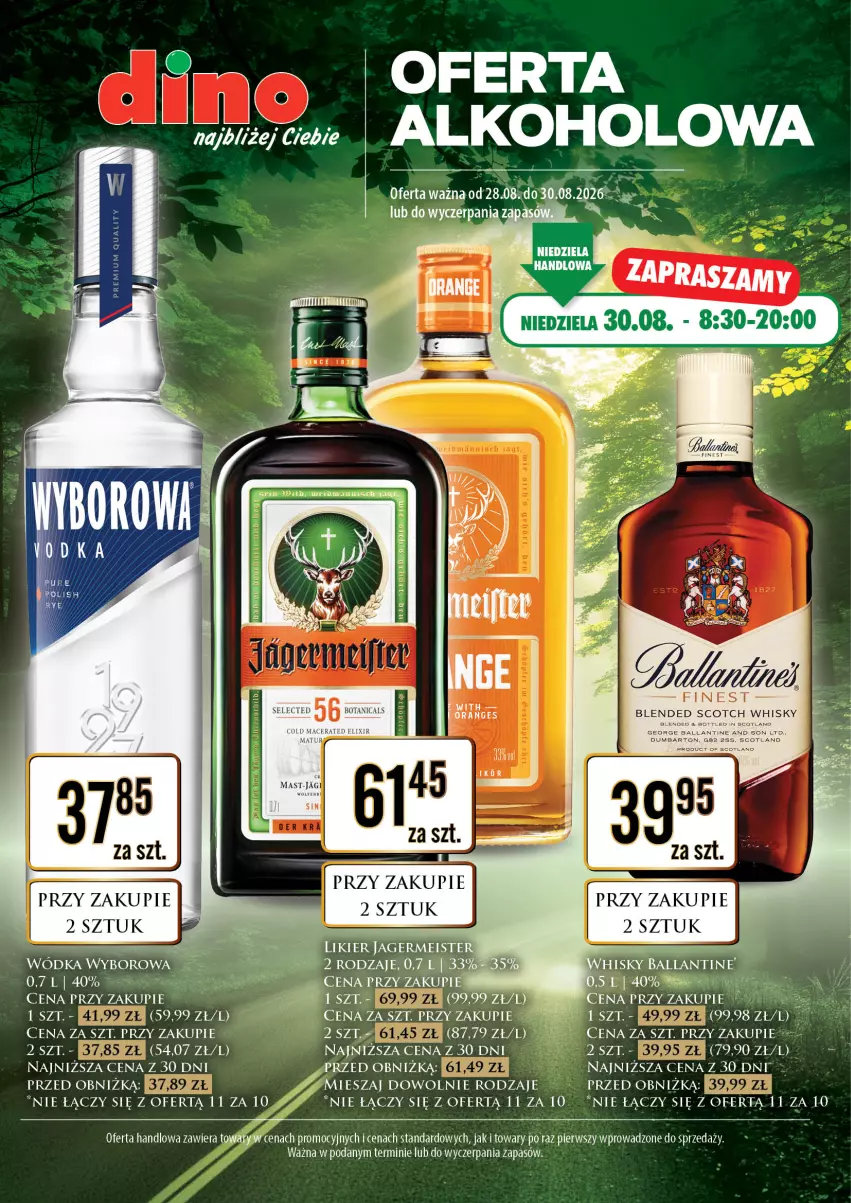 Gazetka promocyjna Dino - Oferta alkoholowa - ważna 28.08 do 29.08.2026 - strona 1 - produkty: Acer, JBL, Whisky, Wódka, Wyborowa