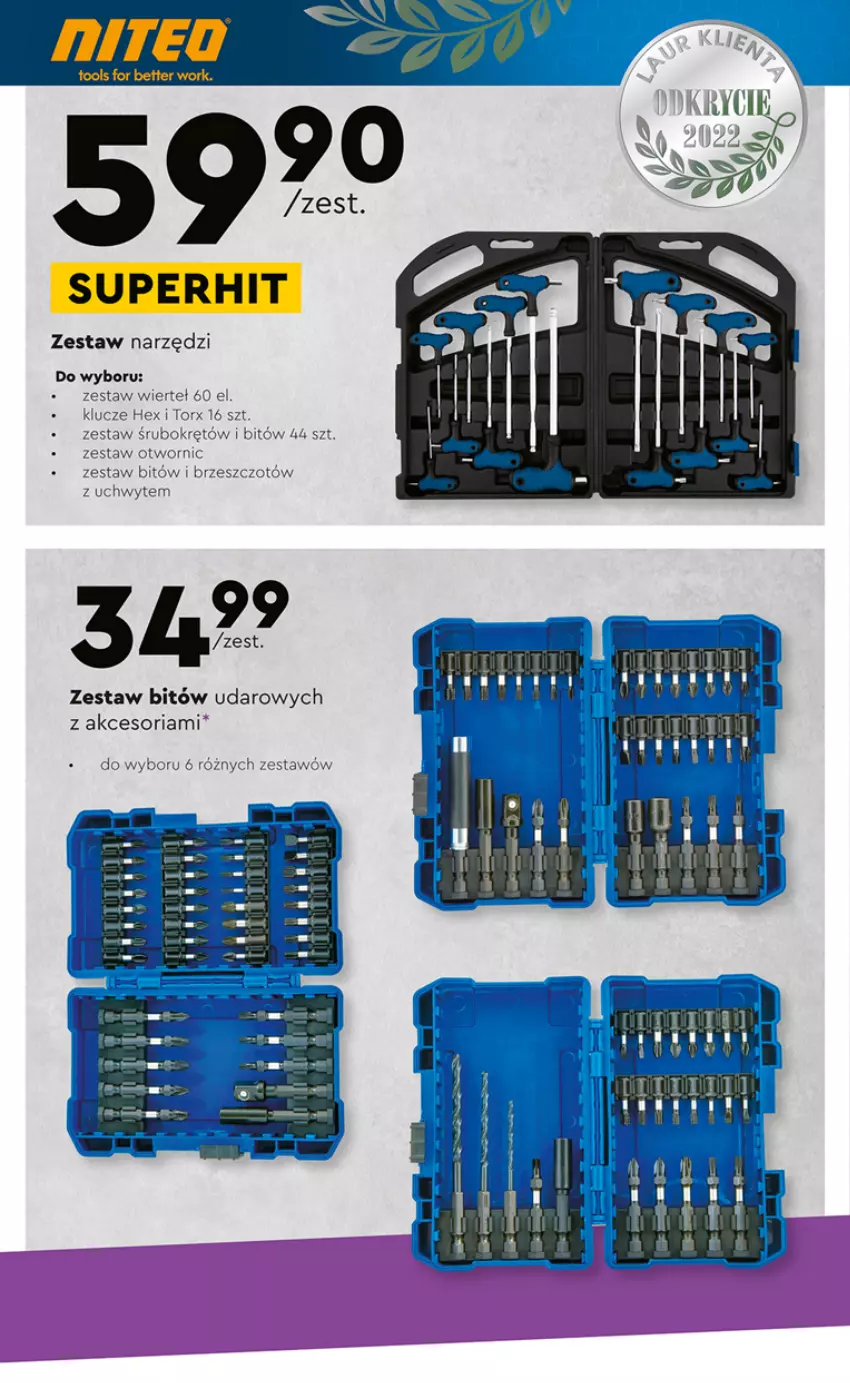 Gazetka promocyjna Biedronka - Okazje tygodnia - ważna 16.08 do 31.08.2022 - strona 36 - produkty: Zestaw narzędzi, Zestaw wierteł