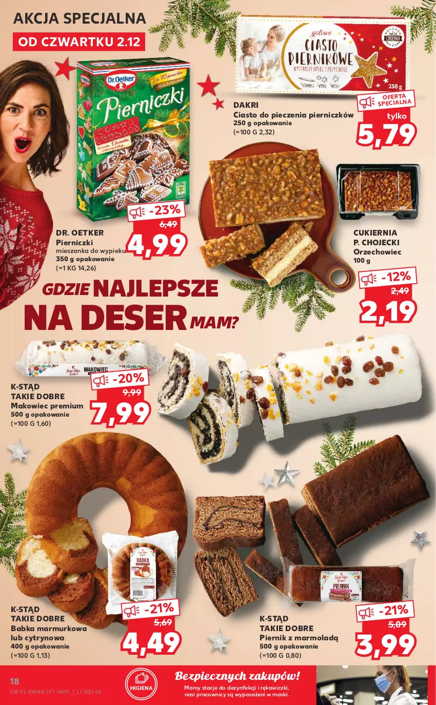 Gazetka promocyjna Kaufland - OFERTA TYGODNIA - ważna 02.12 do 08.12.2021 - strona 18 - produkty: Babka, Cukier, Deser, Dr. Oetker, Makowiec, Mola, Piec, Piernik, Ser