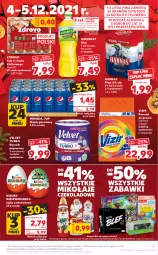 Gazetka promocyjna Kaufland - OFERTA TYGODNIA - Gazetka - ważna od 08.12 do 08.12.2021 - strona 7 - produkty: Piwa, Piwo, Kujawski, Gra, 7up, Papier, Jaja, Proszek do prania, Mirinda, Velvet, Pepsi, Vizir, Ręcznik, Napój gazowany, Waga, Harnaś, Napój, Olej, Kinder