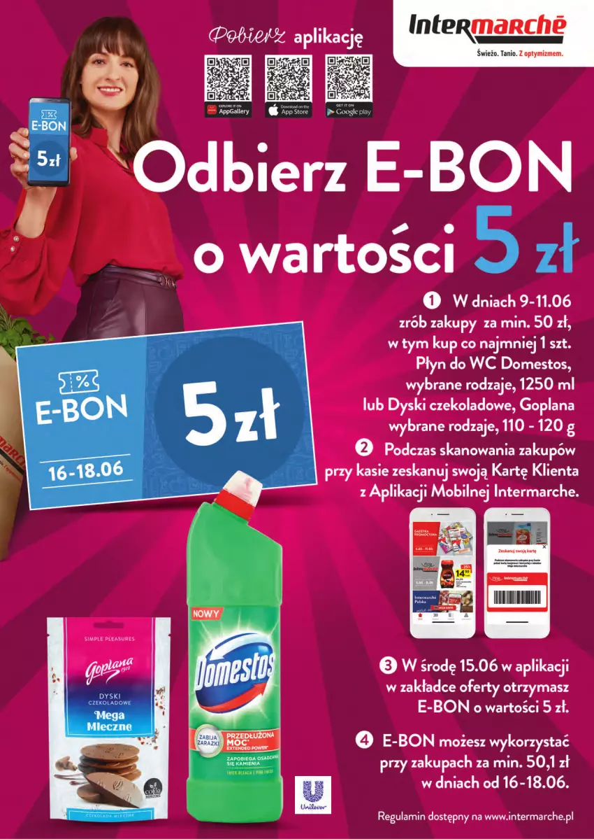 Gazetka promocyjna Intermarche - Okazjobranie - ważna 09.06 do 13.06.2022 - strona 12 - produkty: Domestos, Goplana, LANA, Płyn do wc