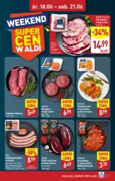 Gazetka promocyjna Aldi - Pełna oferta - Gazetka - ważna od 21.06 do 21.06.2025 - strona 27 - produkty: Kurczak, Karkówka wieprzowa, Stek, Mięsne specjały, Polędwiczki z kurczaka, Kiełbaski białe, Burger, Morliny