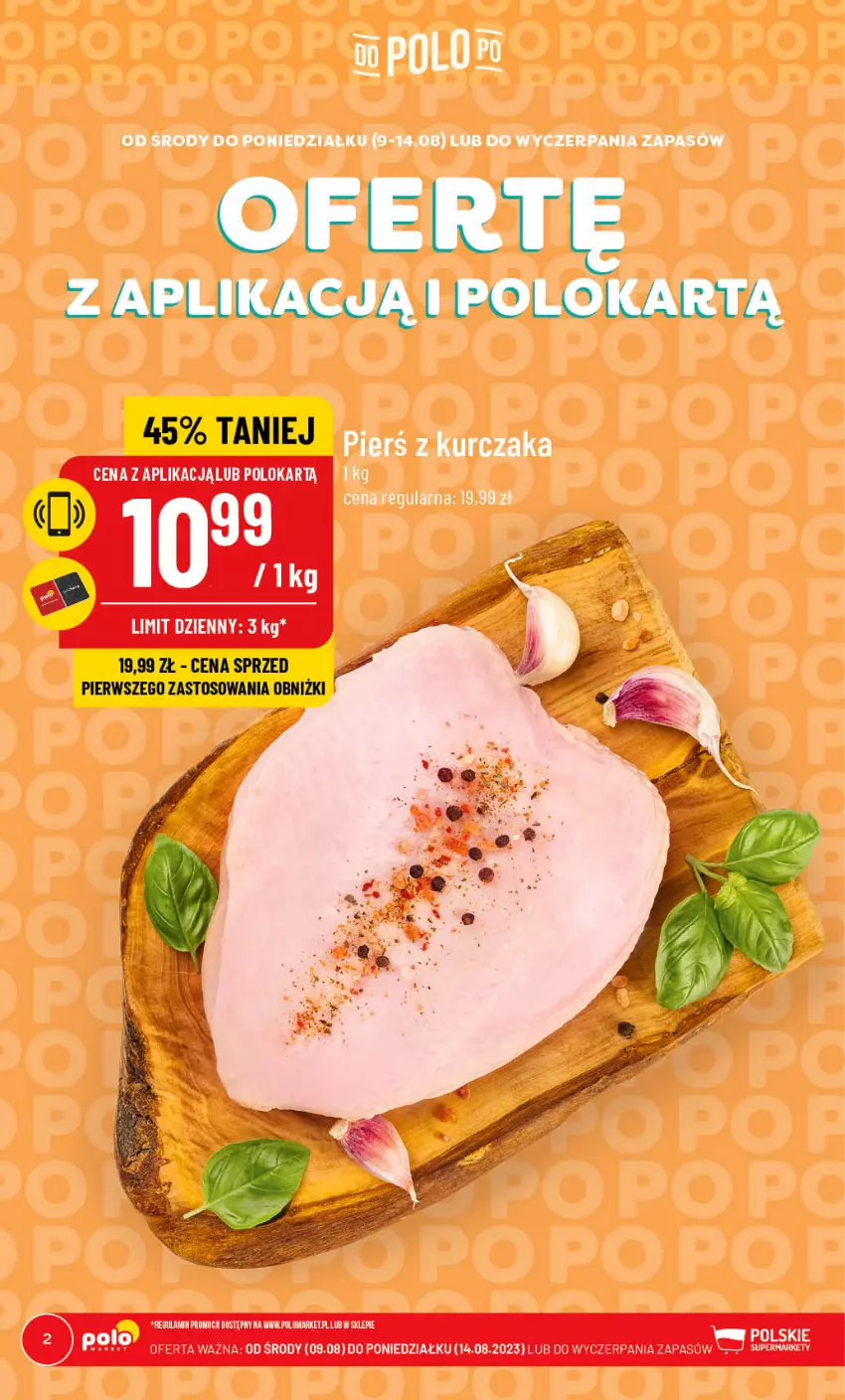 Gazetka promocyjna PoloMarket - Gazetka pomocyjna - ważna 09.08 do 14.08.2023 - strona 2 - produkty: Kurczak