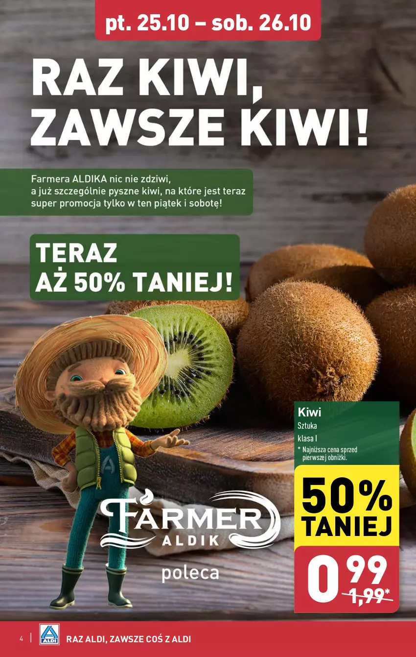 Gazetka promocyjna Aldi - Farmer ALDIK poleca świeże owoce i warzywa - ważna 21.10 do 26.10.2024 - strona 4 - produkty: Kiwi