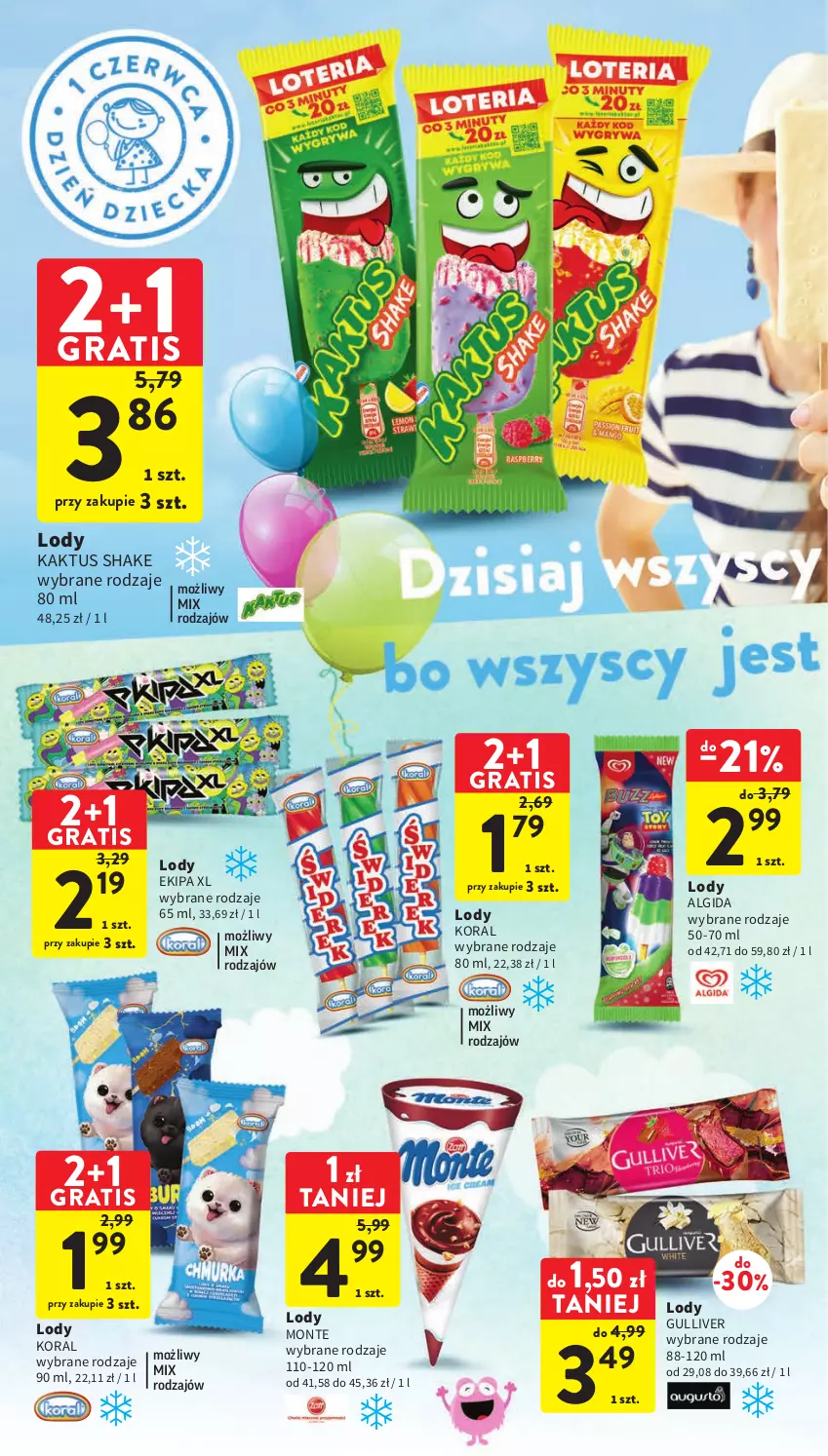 Gazetka promocyjna Intermarche - Gazetka Intermarche - ważna 01.06 do 05.06.2023 - strona 12 - produkty: Algida, Gra, Kaktus, LG, Lody, Monte