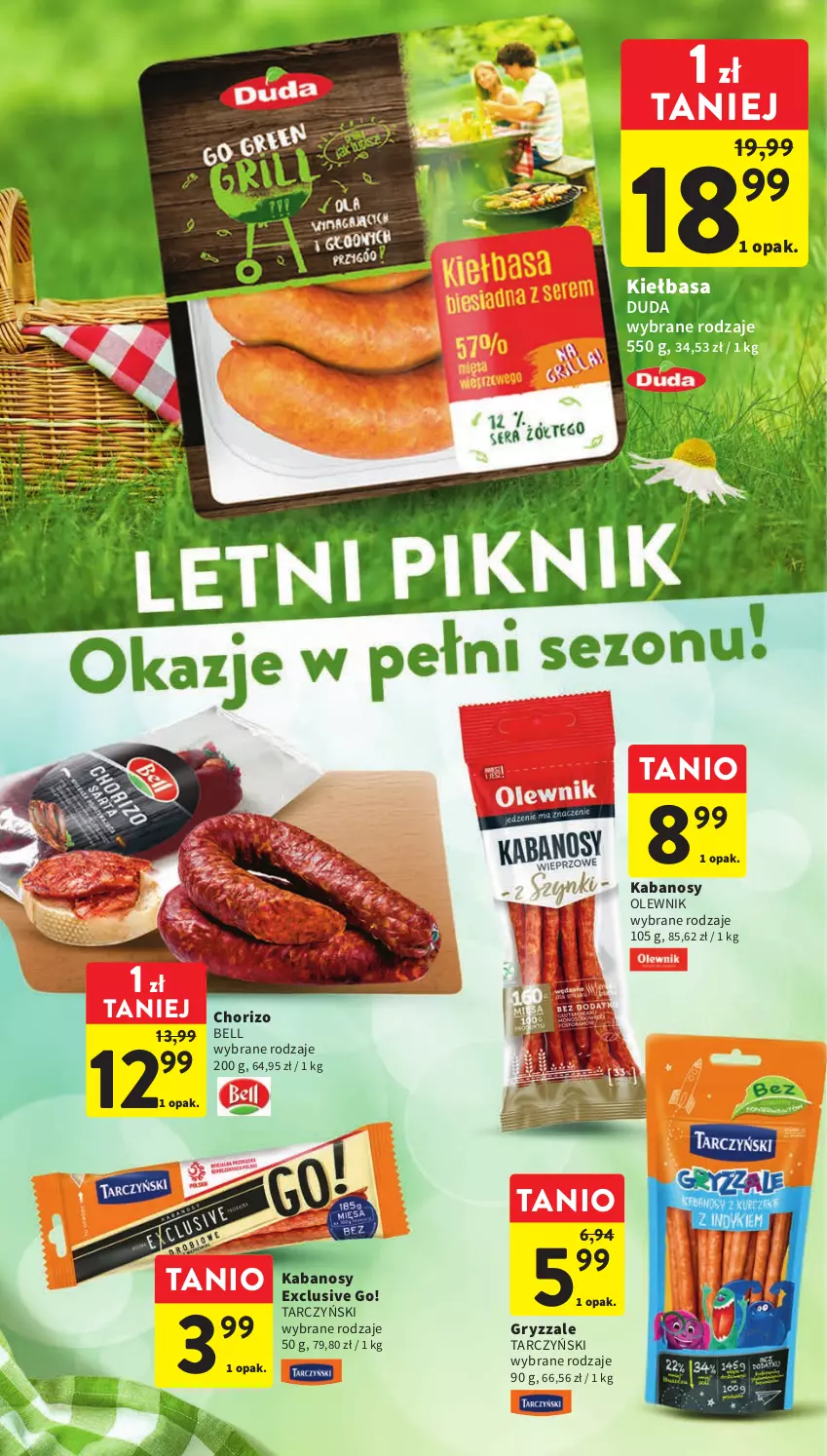 Gazetka promocyjna Intermarche - Gazetka Intermarche - ważna 01.06 do 05.06.2023 - strona 14 - produkty: Bell, Duda, Gry, Kabanos, Kiełbasa, Olewnik, Tarczyński