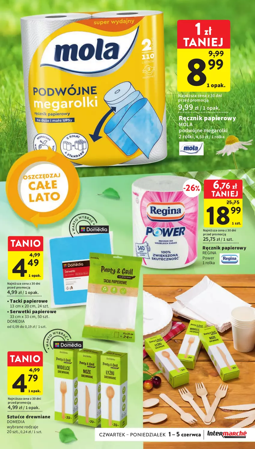 Gazetka promocyjna Intermarche - Gazetka Intermarche - ważna 01.06 do 05.06.2023 - strona 19 - produkty: Gin, Mola, Papier, Ręcznik, Rolki, Ser, Serwetki, Serwetki papierowe