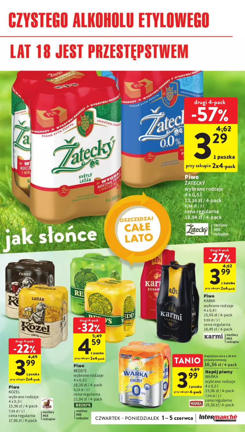 Gazetka promocyjna Intermarche - Gazetka Intermarche - ważna 01.06 do 05.06.2023 - strona 39 - produkty: Karmi, Kozel, Napój, Piwo, Warka