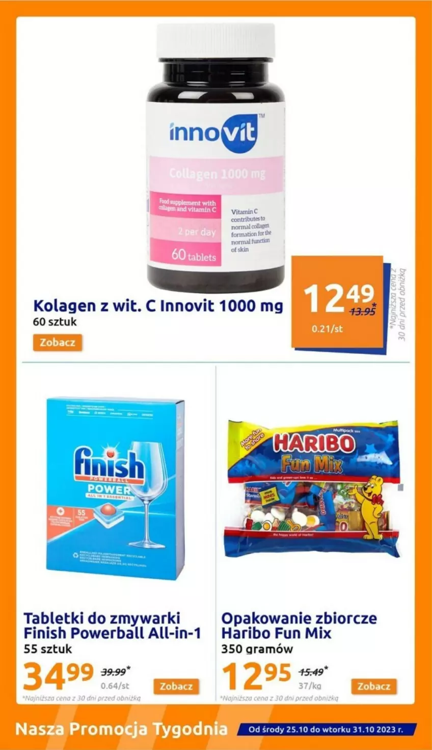 Gazetka promocyjna Action - ważna 25.10 do 31.10.2023 - strona 10 - produkty: Finish, Gra, Haribo, Kolagen, Tablet, Tabletki do zmywarki, Zmywarki