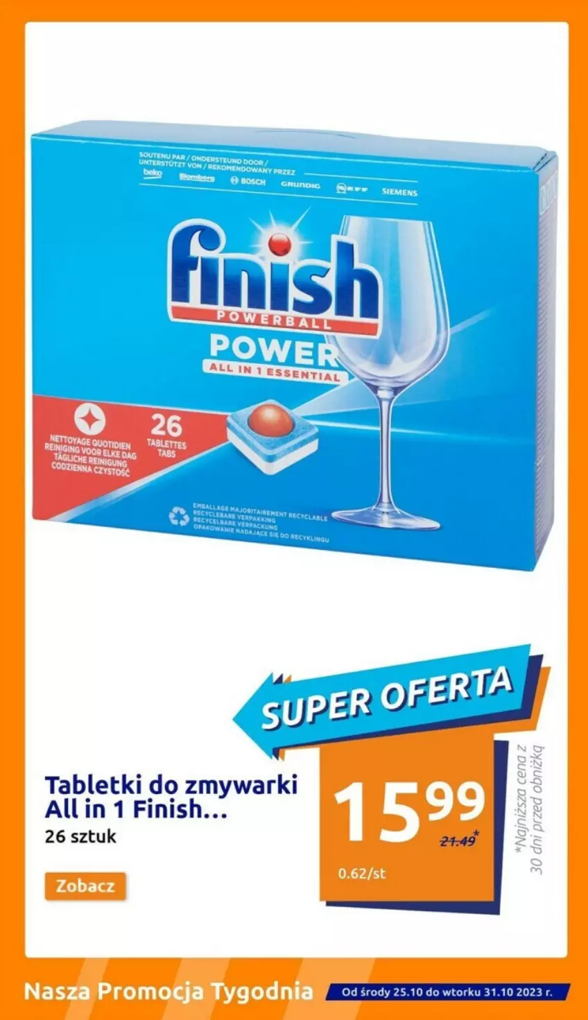 Gazetka promocyjna Action - ważna 25.10 do 31.10.2023 - strona 7 - produkty: Finish, Tablet, Tabletki do zmywarki, Zmywarki