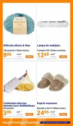 Gazetka promocyjna Action - Gazetka - ważna od 31.10 do 31.10.2023 - strona 22 - produkty: Makijaż, Gra, Kapcie, Włóczka, Czekolada mleczna, Czekolada, Alcon, Lampa