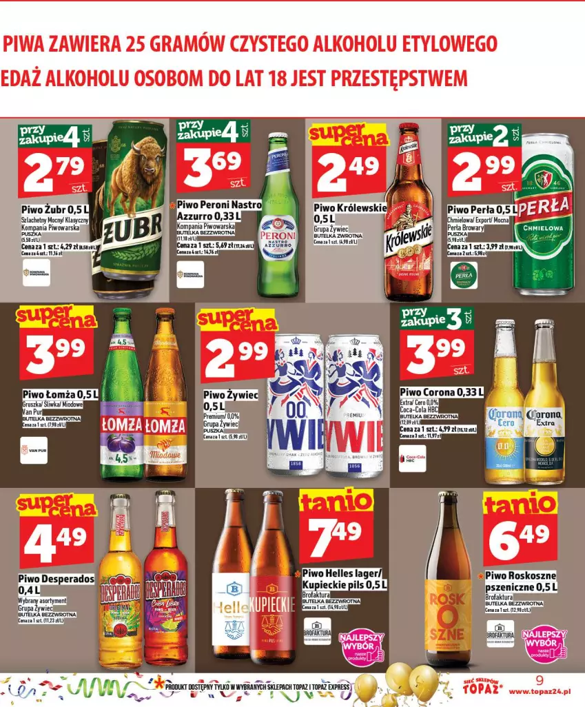 Gazetka promocyjna Topaz - Gazetka - ważna 27.12 do 31.12.2025 - strona 9 - produkty: Gra, Kupiec, Piec, Piwa, Piwo