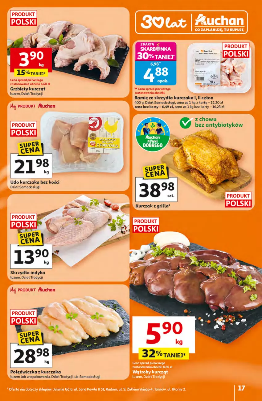 Gazetka promocyjna Auchan - 30 Lat Hipermarket - ważna 16.04 do 22.04.2026 - strona 17 - produkty: Kurczak
