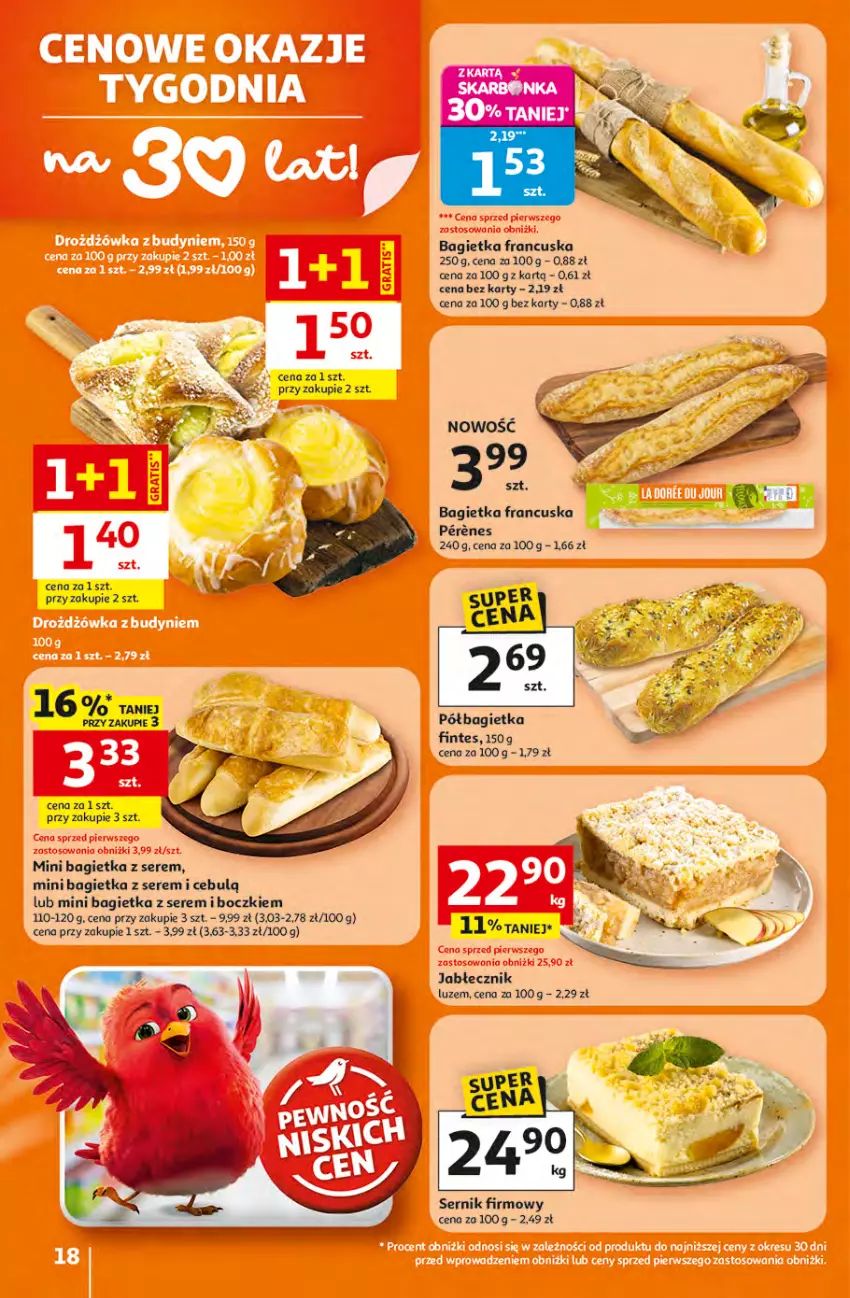 Gazetka promocyjna Auchan - 30 Lat Hipermarket - ważna 16.04 do 22.04.2026 - strona 18 - produkty: Bagietka, Półbagietka, Ser