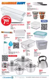 Gazetka promocyjna E Leclerc - Gazetka - ważna od 20.08 do 20.08.2022 - strona 14 - produkty: Piec, Noż, Termometr, Czajnik, Organizer, Pojemnik, Pudełko, Kubek, Miska, Folia aluminiowa, Fa