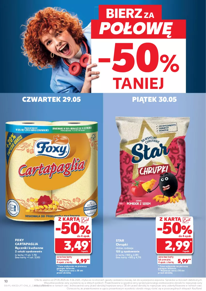 Gazetka promocyjna Kaufland - Gazetka tygodnia - ważna 29.05 do 04.06.2025 - strona 10 - produkty: Chrupki, Foxy, Rama, Ręcznik, Sok