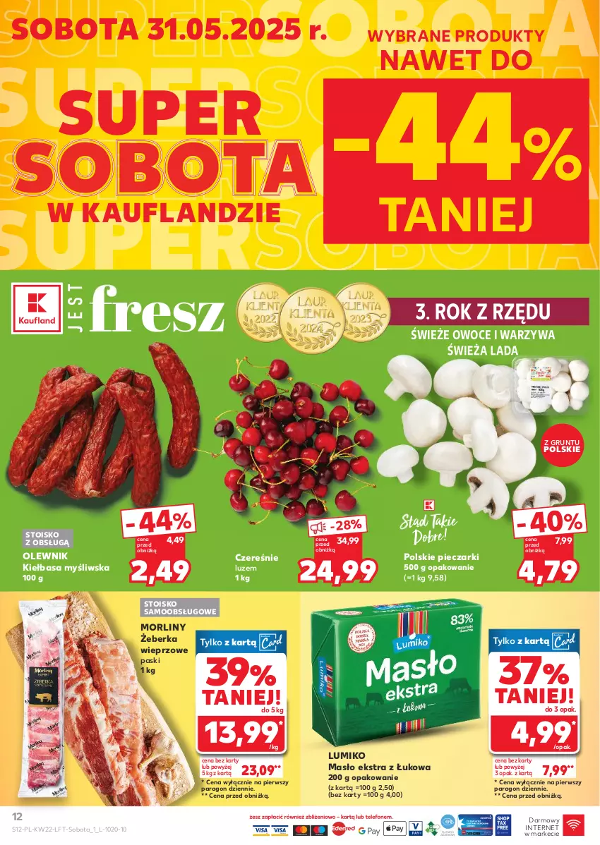 Gazetka promocyjna Kaufland - Gazetka tygodnia - ważna 29.05 do 04.06.2025 - strona 12 - produkty: Grunt, Kiełbasa, Masło, Morliny, Olewnik, Owoce, Piec, Warzywa