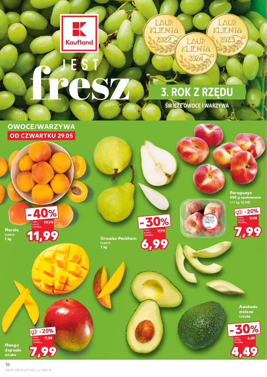 Gazetka promocyjna Kaufland - Gazetka tygodnia - ważna 29.05 do 04.06.2025 - strona 16 - produkty: Mango, Owoce, Warzywa
