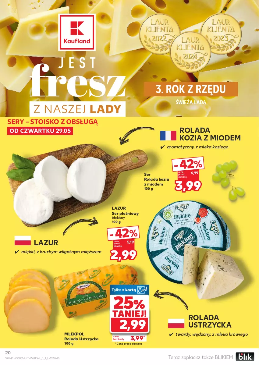 Gazetka promocyjna Kaufland - Gazetka tygodnia - ważna 29.05 do 04.06.2025 - strona 20 - produkty: Lazur, LG, Rolada, Rolada Ustrzycka, Ser, Ser pleśniowy, Tera