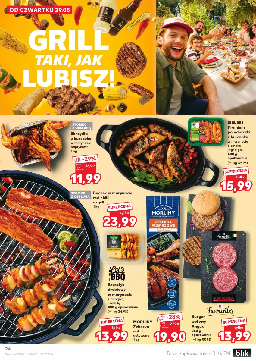 Gazetka promocyjna Kaufland - Gazetka tygodnia - ważna 29.05 do 04.06.2025 - strona 24 - produkty: Boczek, Burger, Grill, Kurczak, Morliny, Polędwiczki z kurczaka, Tera