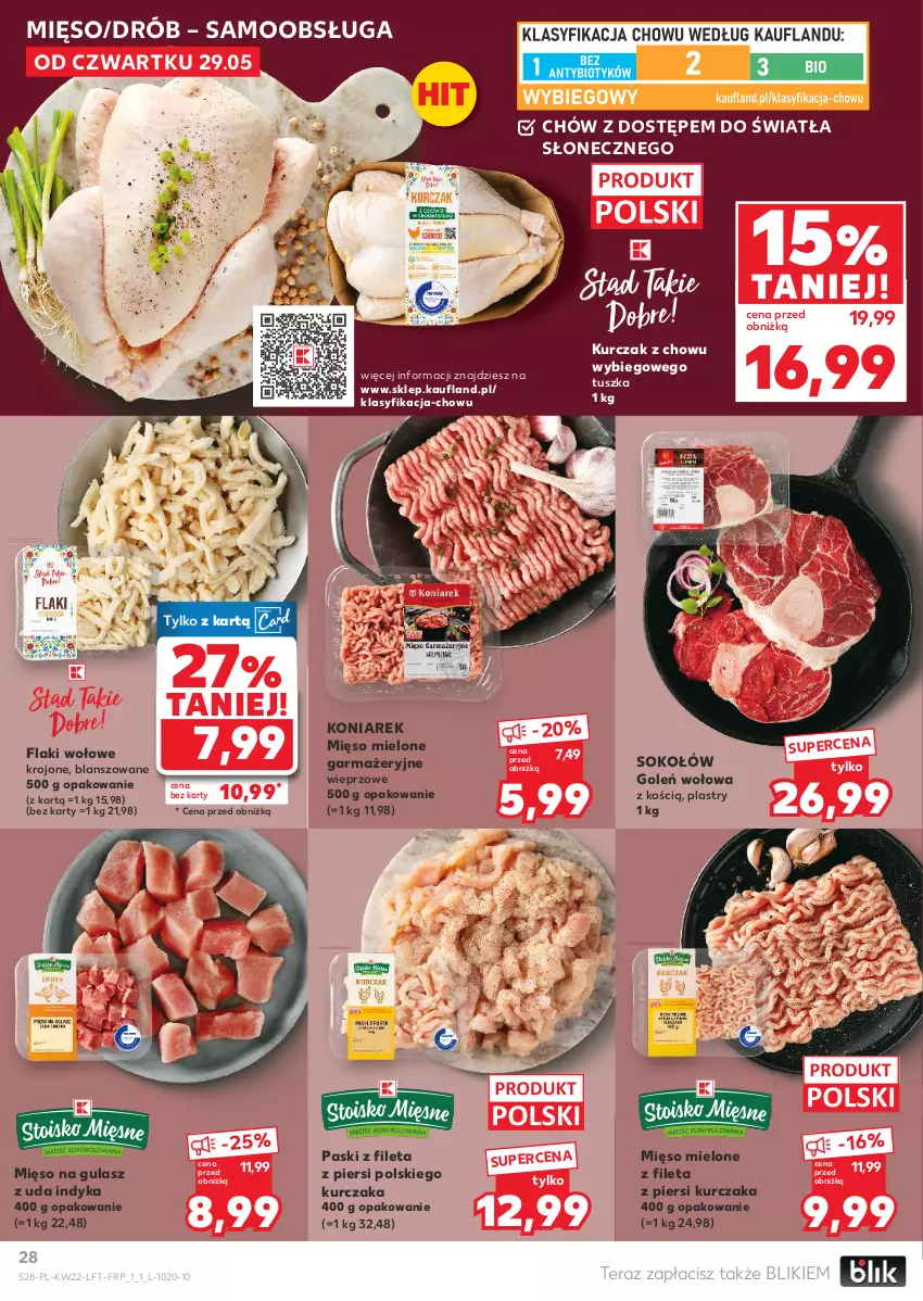 Gazetka promocyjna Kaufland - Gazetka tygodnia - ważna 29.05 do 04.06.2025 - strona 28 - produkty: Drób, Flaki, Flaki wołowe, Kurczak, Mięso, Mięso mielone, Mięso na gulasz, Sok, Sokołów, Tera, Tusz
