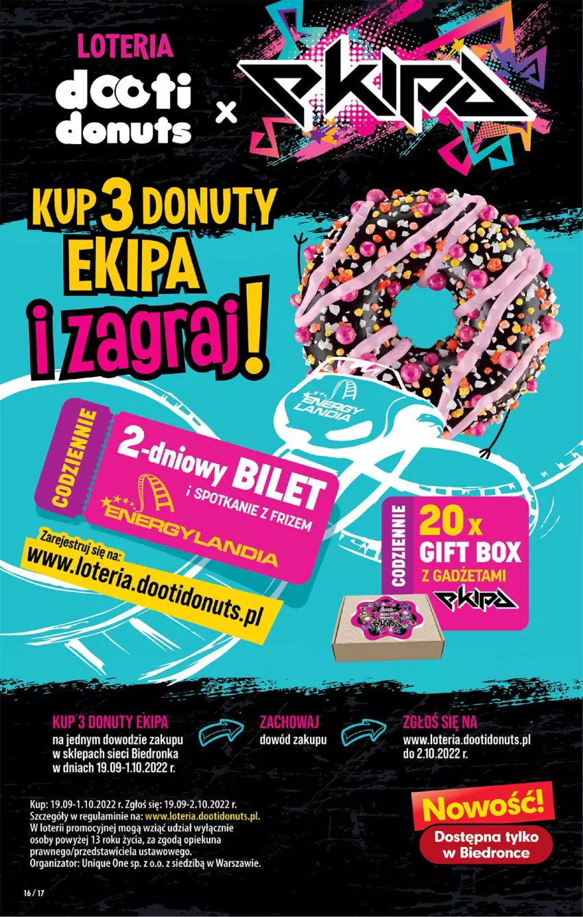 Gazetka promocyjna Biedronka - W tym tygodniu P - ważna 19.09 do 24.09.2022 - strona 16 - produkty: Donut, Nuty