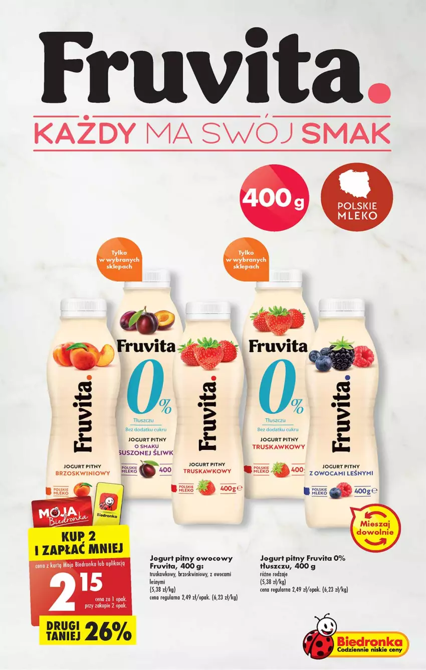 Gazetka promocyjna Biedronka - W tym tygodniu P - ważna 19.09 do 24.09.2022 - strona 17 - produkty: Bols, Jogurt, Jogurt pitny, Mleko