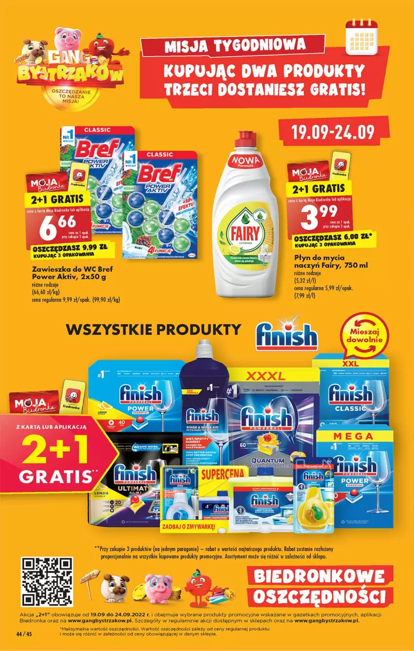 Gazetka promocyjna Biedronka - W tym tygodniu P - ważna 19.09 do 24.09.2022 - strona 44 - produkty: Bref, Fa, Fairy, Gra, Płyn do mycia, Por, Zawieszka do wc