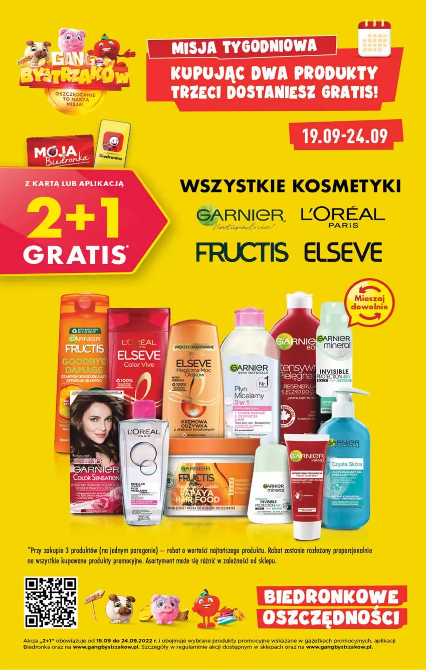 Gazetka promocyjna Biedronka - W tym tygodniu P - ważna 19.09 do 24.09.2022 - strona 54 - produkty: Elseve, Fructis, Garnier, Gra, Por